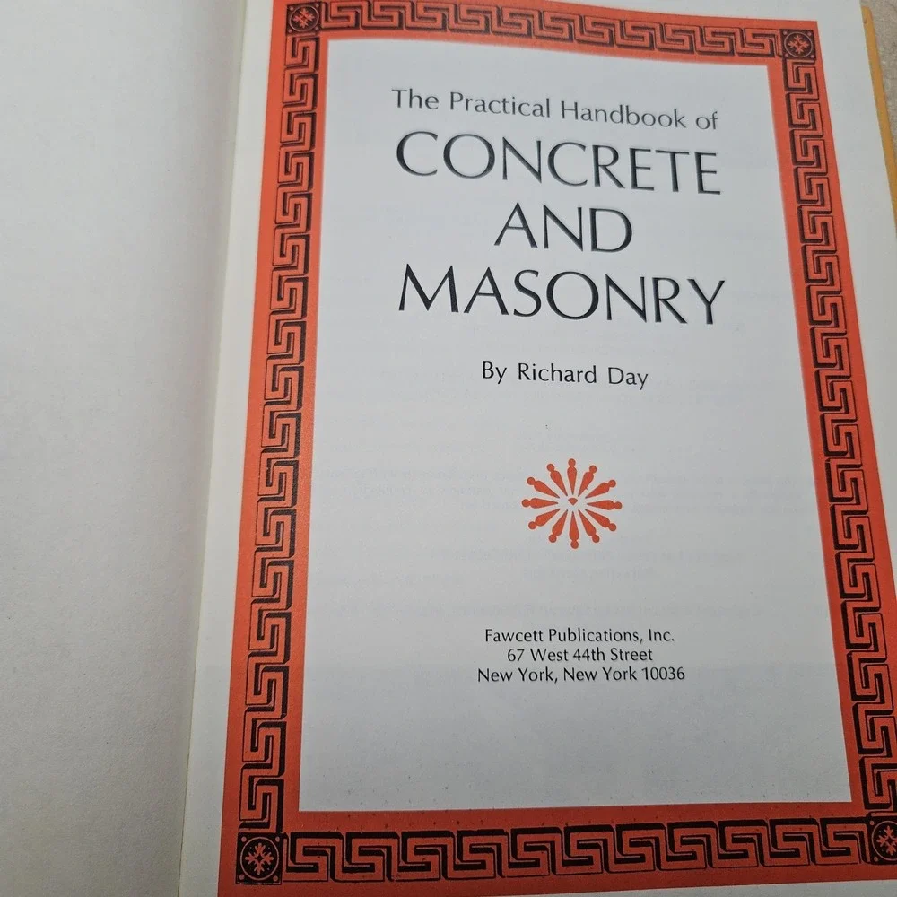 Vintage Practical Handbook Carpentry Concrete Masonry 1969 Hardcover DIY Book Se